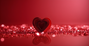 情人节红色浪漫爱心背景图片